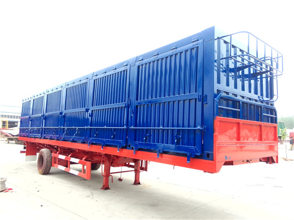 9-13米平板側翻自卸半掛車